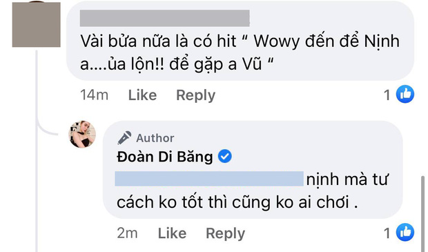 Đoàn Di Băng đáp trả căng đét trước chỉ trích Wowy ra MV chỉ là nịnh nọt để lấy tiền vợ chồng nữ đại gia - Ảnh 3. Đoàn Di Băng đáp trả căng đét trước chỉ trích Wowy ra MV chỉ là nịnh nọt để lấy tiền vợ chồng nữ đại gia - Ảnh 3.