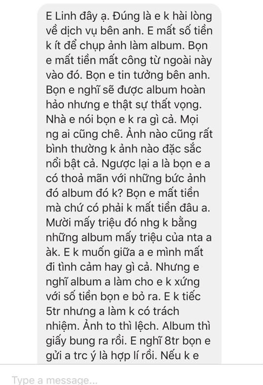 Nhiếp ảnh tố cặp vợ chồng bùng tiền chụp ảnh cưới: 7 lần đòi là 7 lần hẹn - Ảnh 6.