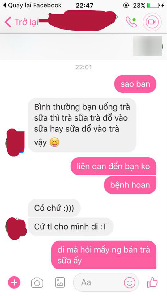 Chết cười với trào lưu thả thính bằng câu hỏi pha trà sữa: Trà sữa là trà đổ vào sữa hay sữa đổ vào trà? - Ảnh 7.