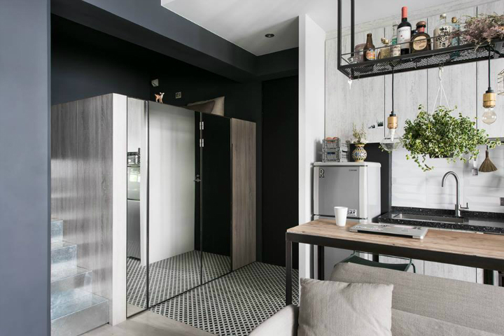 Cứ bố trí thông minh như căn hộ 30m² này thì sống tiện nghi trong nhà chật là hoàn toàn có thể - Ảnh 7. Cứ bố trí thông minh như căn hộ 30m² này thì sống tiện nghi trong nhà chật là hoàn toàn có thể - Ảnh 7.