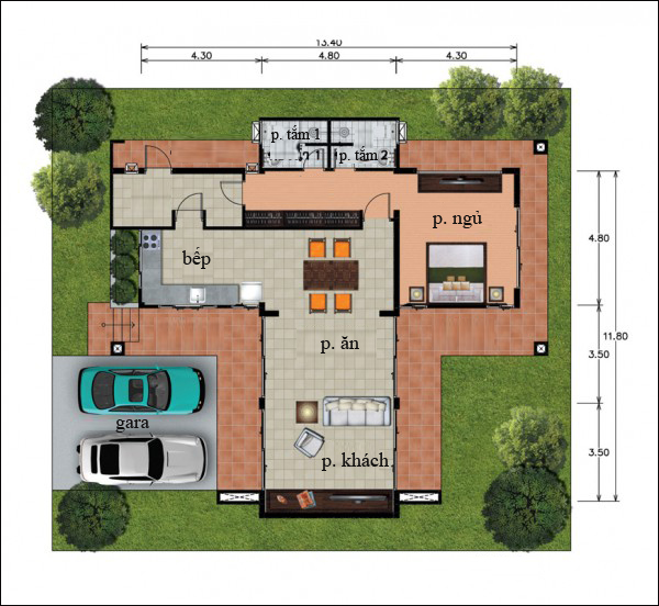 Chẳng cần cao tầng, 9 ngôi nhà 1 tầng này cũng đủ khiến bạn hài lòng về cả thiết kế lẫn công năng - Ảnh 12.