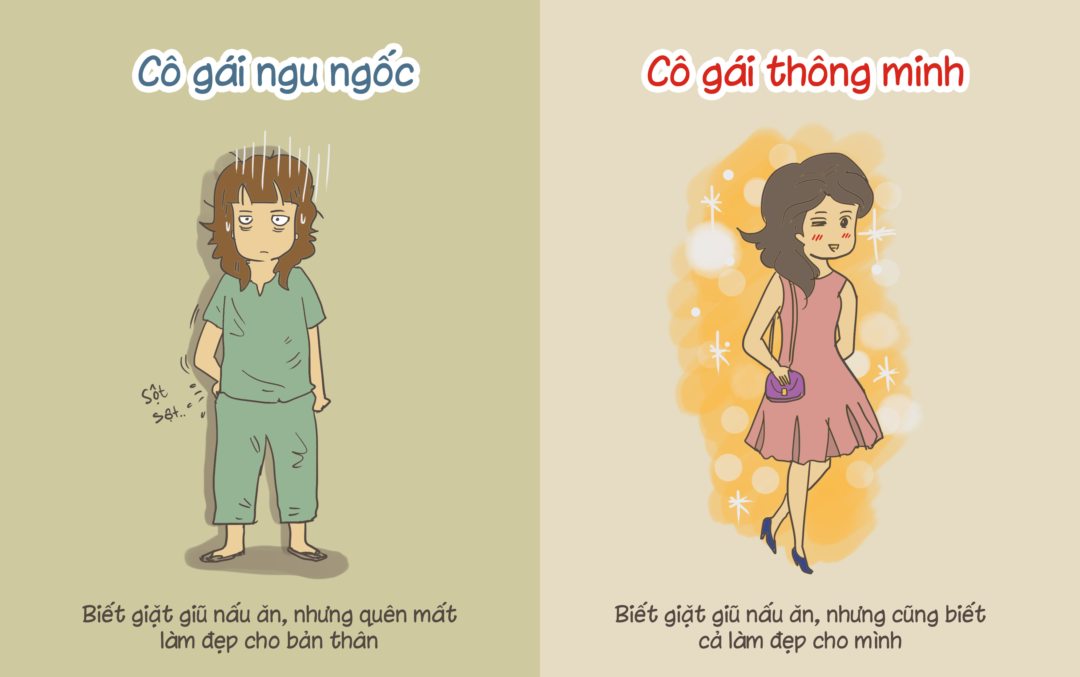 Tranh vui: Khi yêu bạn là cô gái thông minh hay cô nàng ngu ngốc? - Ảnh 1. Tranh vui: Khi yêu bạn là cô gái thông minh hay cô nàng ngu ngốc? - Ảnh 1.