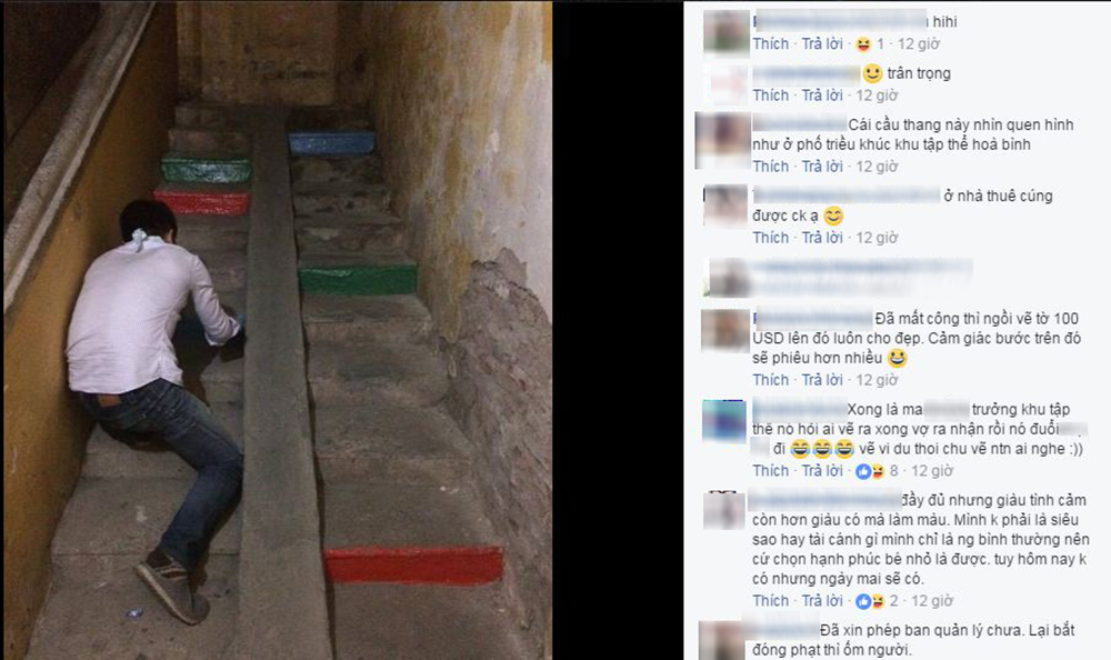 Nửa đêm, vợ phát hiện chồng sơn cầu thang khu tập thể màu cầu vồng, và đây là lý do - Ảnh 2. Nửa đêm, vợ phát hiện chồng sơn cầu thang khu tập thể màu cầu vồng, và đây là lý do - Ảnh 2.