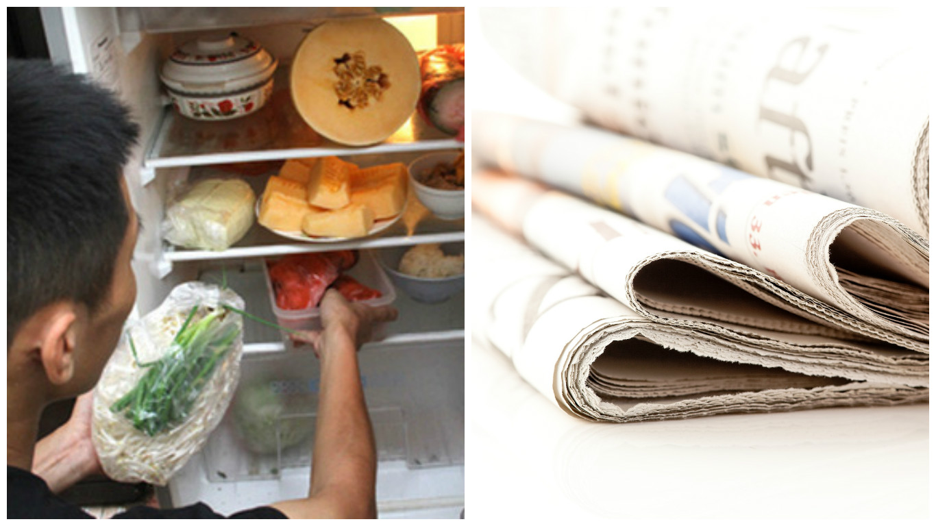 Báo cũ đừng vội vứt, cứ cho vào tủ lạnh qua đêm sẽ khiến bạn kinh ngạc đấy - Ảnh 1. Báo cũ đừng vội vứt, cứ cho vào tủ lạnh qua đêm sẽ khiến bạn kinh ngạc đấy - Ảnh 1.