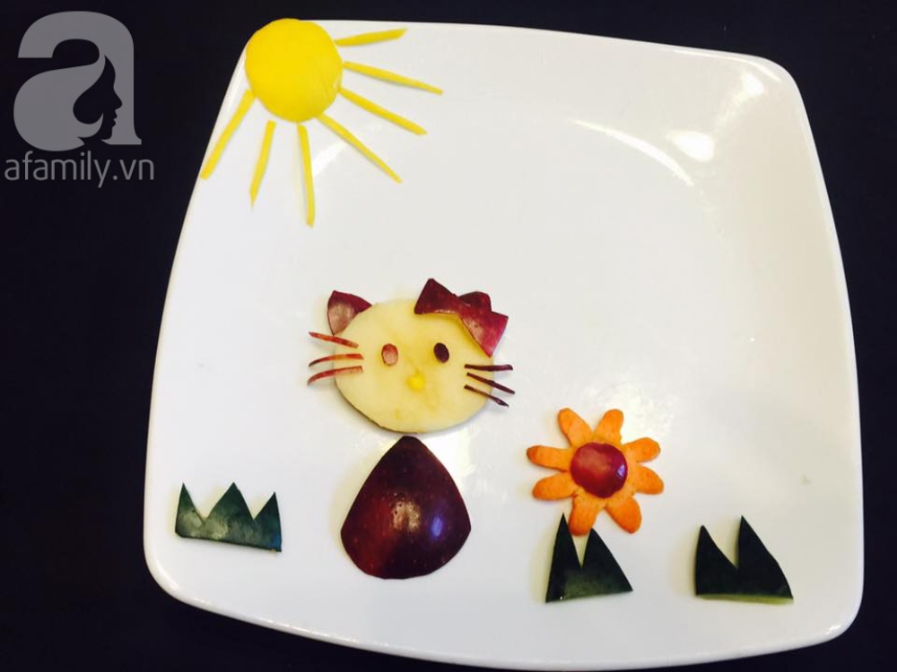 10 phút tạo hình 5 con vật siêu cute chỉ từ táo và nho - Ảnh 4. 10 phút tạo hình 5 con vật siêu cute chỉ từ táo và nho - Ảnh 4.