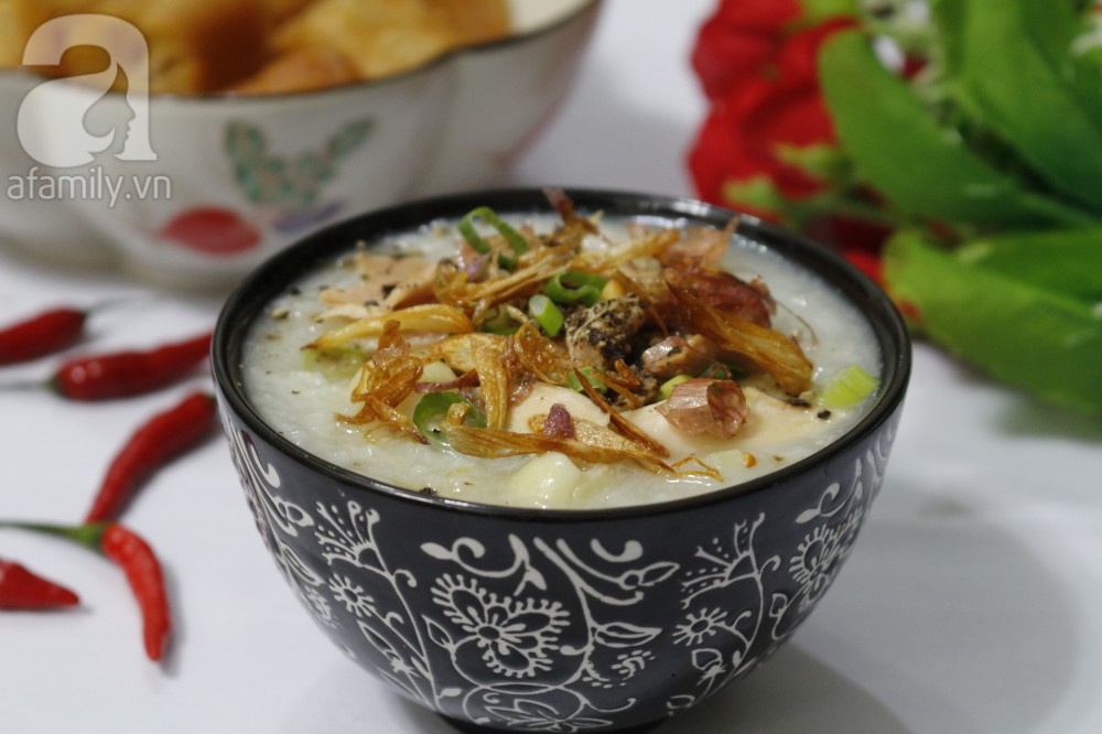 Cháo gà sốt dẻo cho bữa sáng mùa đông ngon chưa từng thấy - Ảnh 6.