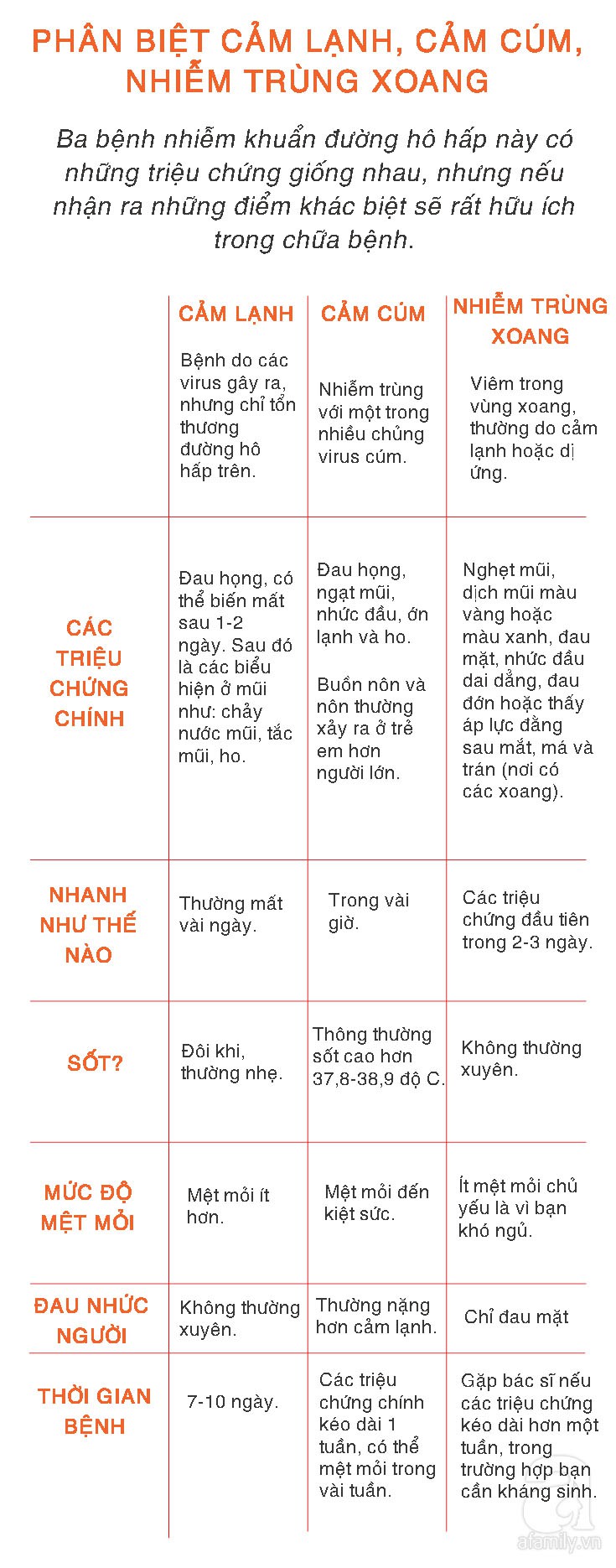 Phân biệt các triệu chứng cảm lạnh, cảm cúm, nhiễm trùng xoang để không nhầm lẫn và tốn tiền chữa bệnh - Ảnh 2. Phân biệt các triệu chứng cảm lạnh, cảm cúm, nhiễm trùng xoang để không nhầm lẫn và tốn tiền chữa bệnh - Ảnh 2.