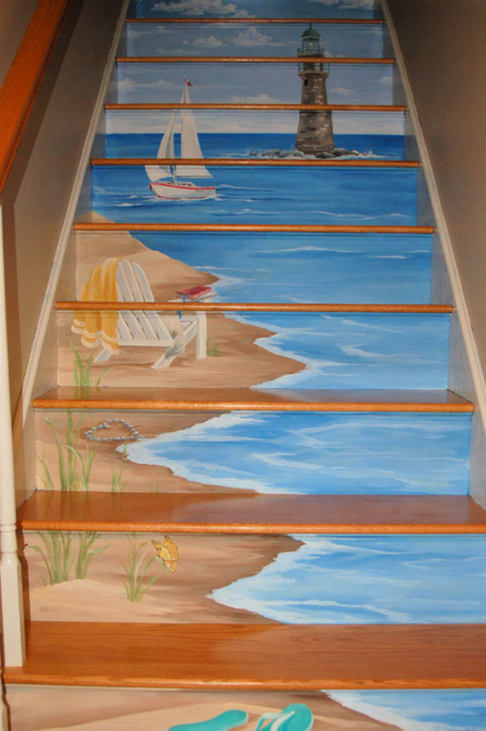 Những ý tưởng tuyệt vời để cầu thang bớt đơn điệu - Ảnh 1. Những ý tưởng tuyệt vời để cầu thang bớt đơn điệu - Ảnh 1.