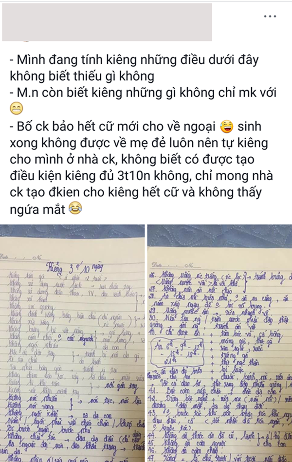 Danh sách đẻ xong phải kiêng dài dằng dặc, không đánh răng, không uống nước lọc trong 3 tháng gây sốt mạng - Ảnh 1.