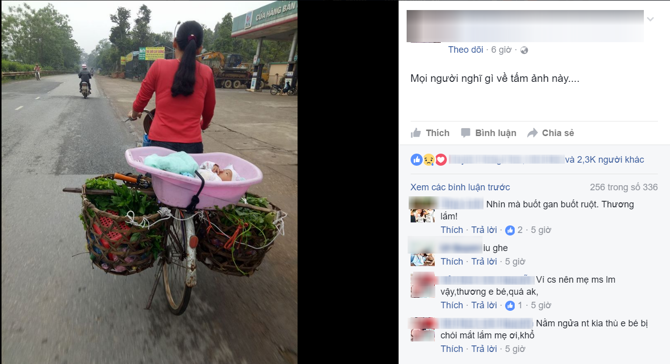 Xúc động hình ảnh mẹ bán rau, bỏ con trong thau đạp xe đi muôn nơi…. - Ảnh 2. Xúc động hình ảnh mẹ bán rau, bỏ con trong thau đạp xe đi muôn nơi…. - Ảnh 2.