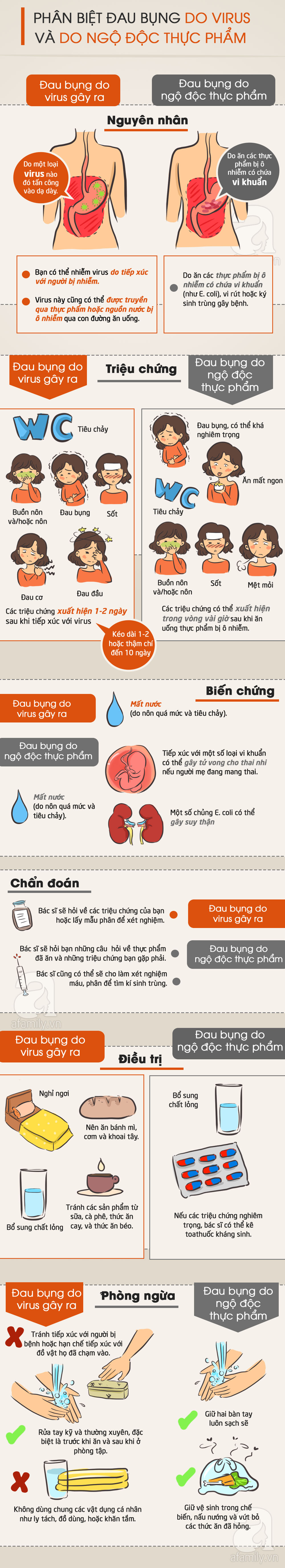 Phân biệt tình trạng đau bụng do nhiễm virus và do ngộ độc thức ăn - Ảnh 1. Phân biệt tình trạng đau bụng do nhiễm virus và do ngộ độc thức ăn - Ảnh 1.