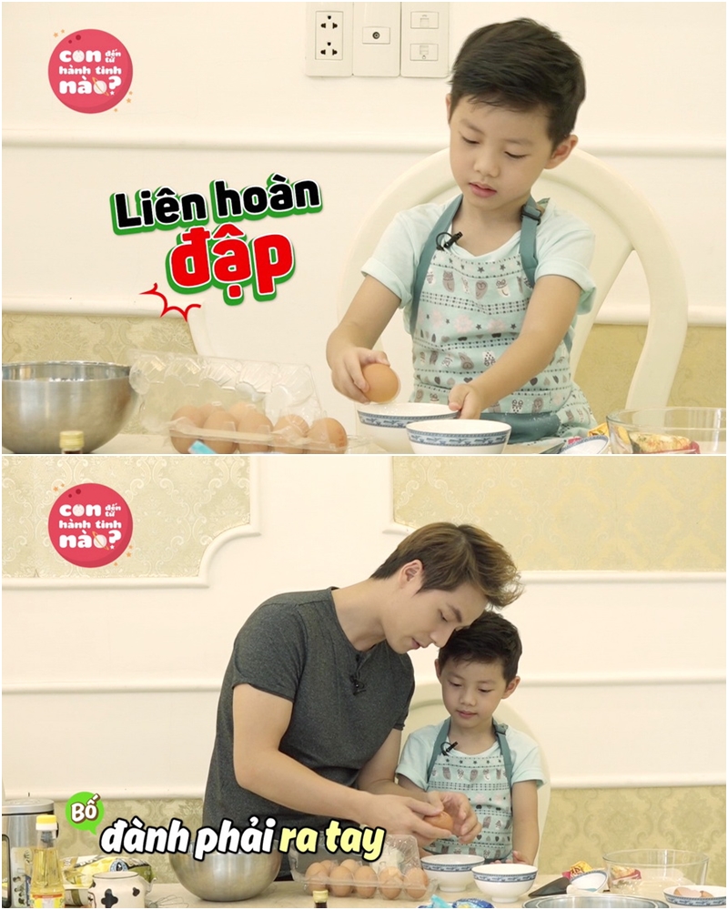 Đăng Khôi hóa bếp trưởng hướng dẫn con trai làm bánh cực đáng yêu - Ảnh 1. Đăng Khôi hóa bếp trưởng hướng dẫn con trai làm bánh cực đáng yêu - Ảnh 1.