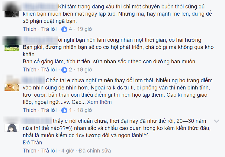 Lời chua xót của cô gái vì xấu xí nên không xin được việc, chẳng có ai yêu, chỉ muốn tự tử gây sốt mạng - Ảnh 4. Lời chua xót của cô gái vì xấu xí nên không xin được việc, chẳng có ai yêu, chỉ muốn tự tử gây sốt mạng - Ảnh 4.