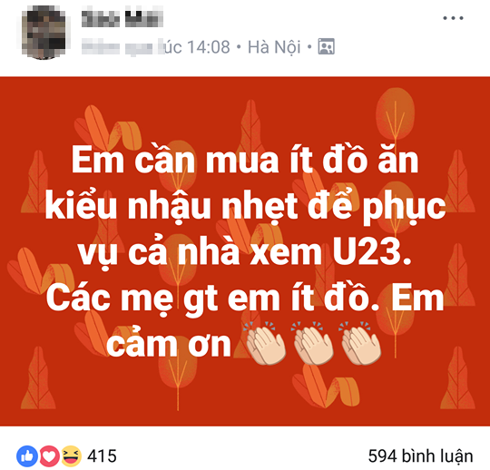2 tiếng trước trận đấu, trên mạng xã hội người lo lắng tuyết rơi hoãn đấu, người tranh thủ mua đồ nhậu đợi giờ G - Ảnh 7.