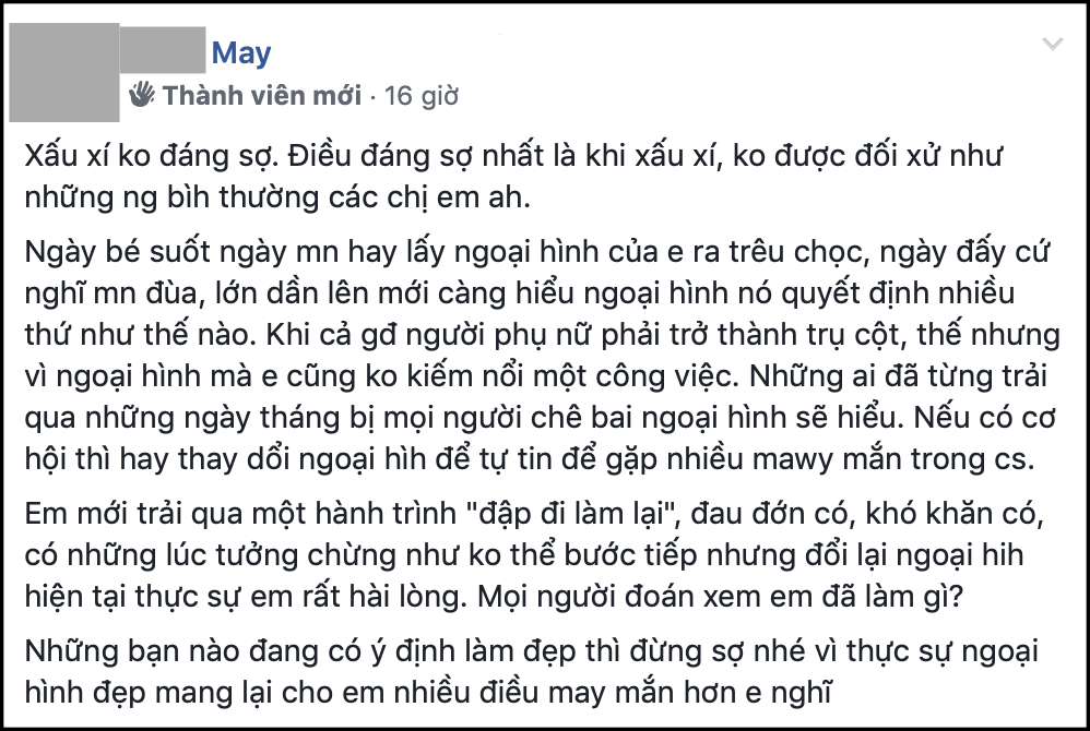 Mặt xấu xí như vậy chỉ đem lại vận xui - lời từ chối khi xin việc và màn lột xác ngoạn mục của cô gái trẻ khiến bao người ngỡ ngàng - Ảnh 1. Mặt xấu xí như vậy chỉ đem lại vận xui - lời từ chối khi xin việc và màn lột xác ngoạn mục của cô gái trẻ khiến bao người ngỡ ngàng - Ảnh 1.