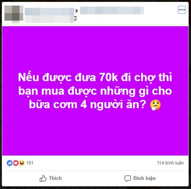 70k nấu mâm cơm cho 4 người khiến mẹ trẻ than trời, ai ngờ chị em lại gợi ý 1 loạt thực đơn hấp dẫn - Ảnh 1. 70k nấu mâm cơm cho 4 người khiến mẹ trẻ than trời, ai ngờ chị em lại gợi ý 1 loạt thực đơn hấp dẫn - Ảnh 1.