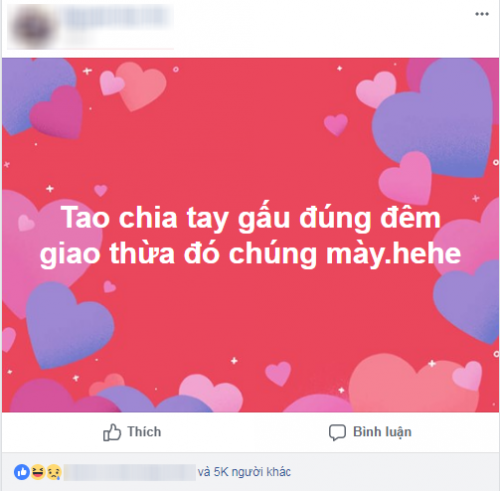 Chia tay người yêu đúng thời khắc giao thừa, dân tình thay nhau ‘chúc mừng’ - Ảnh 1.