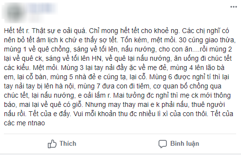 Cả mùa Tết ngày nào cũng tay xách nách mang, chạy về nội về ngoại phụ nấu nướng dọn dẹp, mẹ trẻ này than thở đòi bỏ Tết đi - Ảnh 1.