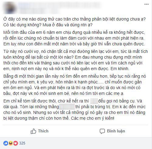 Đau đớn vì bạn trai 6 năm bỏ đi cưới vợ, lại còn tìm đến mình để vui vẻ, cô nàng tức giận đòi mua cao trăn tiêu diệt - Ảnh 1.