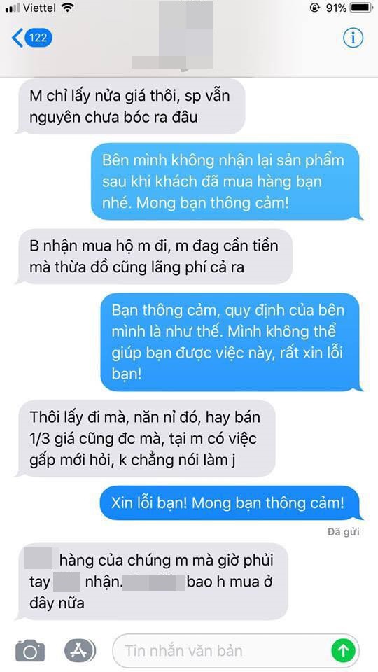 Cô gái đào mỏ mua đồ với hai anh, tối về chửi shop vì xin bán lại không thành - Ảnh 2.