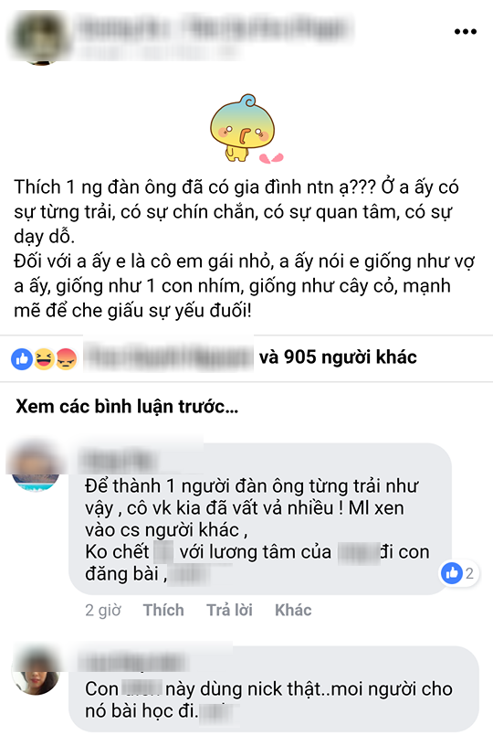 Đăng đàn tuyên bố thích một người đàn ông có gia đình, còn ví mình như con nhím, như cây cỏ, cô nàng liền bị chị em mắng mỏ không thương tiếc - Ảnh 1.