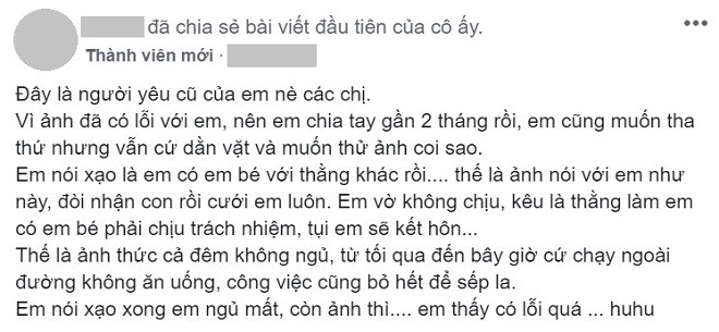 Giận dỗi người yêu cũ bằng cách nói đã có thai với người khác, cô gái bất ngờ vì bạn trai quyết tâm đòi đổ vỏ - Ảnh 1.