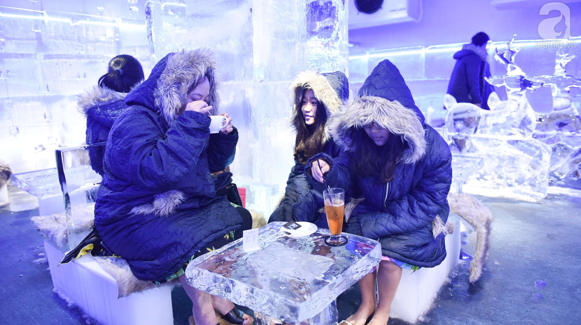 Cùng nhau đóng băng tại quán cafe âm 10 độ C giữa lòng Hà Nội - Ảnh 12. Cùng nhau đóng băng tại quán cafe âm 10 độ C giữa lòng Hà Nội - Ảnh 12.