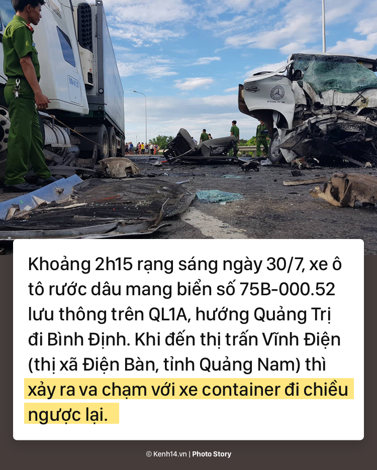 To&agrave;n cảnh vụ tai nạn thảm khốc: Xe rước d&acirc;u đ&acirc;m v&agrave;o xe container khiến 13 người tử vong - Ảnh 2.