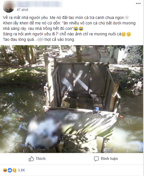 Về ra mắt nh&agrave; người y&ecirc;u ở qu&ecirc;, chưa kịp ti&ecirc;u h&oacute;a hết m&oacute;n canh chua c&aacute; tra nh&agrave; nu&ocirc;i, c&ocirc; g&aacute;i sốc nặng khi thấy nơi thả c&aacute; - Ảnh 1.