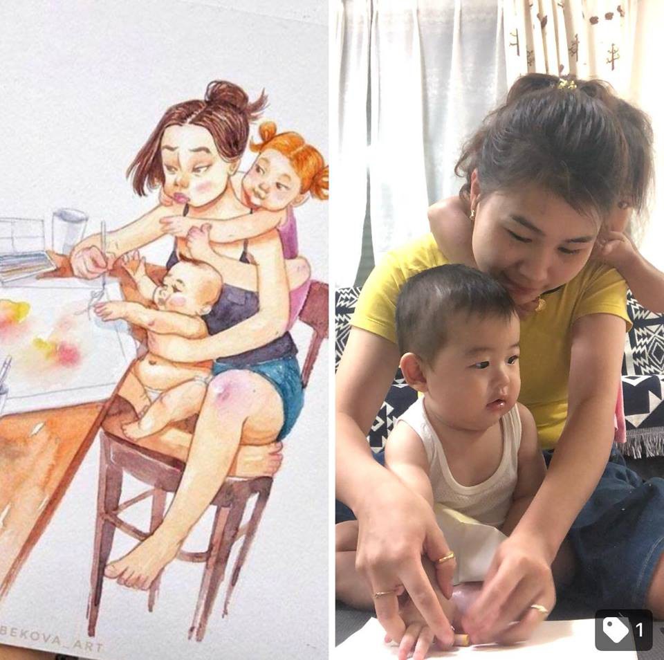 B&agrave; mẹ 2 con Ph&uacute; Thọ nổi tiếng nhờ bộ tranh h&ocirc;n nh&acirc;n &ldquo;trần trụi&rdquo;: Nể phục c&aacute;c mẹ kiếm ra tiền, chỉ mong chồng th&ocirc;ng cảm hơn - Ảnh 1.