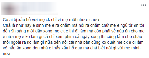 N&agrave;ng d&acirc;u c&oacute; kỳ ở cữ ngược đời: Mẹ đẻ đến chăm chẳng l&agrave;m g&igrave; chỉ ngủ, mẹ chồng đi l&agrave;m về một tay cơm nước, dọn dẹp - Ảnh 1.
