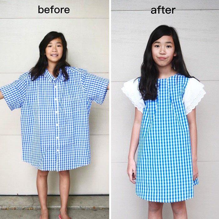 B&agrave; mẹ 3 con c&oacute; h&agrave;ng trăm ngh&igrave;n người h&acirc;m mộ nhờ biệt t&agrave;i h&ocirc; biến đồ cũ th&agrave;nh quần &aacute;o thời trang cho cả gia đ&igrave;nh - Ảnh 10.