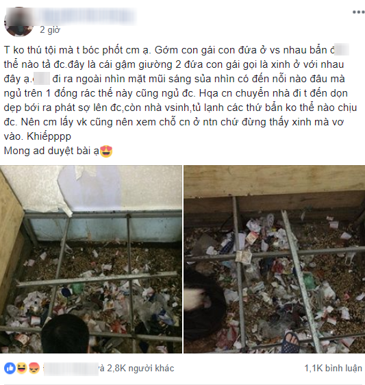 Lại xuất hiện c&ocirc; g&aacute;i si&ecirc;u ở bẩn, ra ngo&agrave;i phấn son lồng lộn, ở nh&agrave; th&igrave; xả r&aacute;c ngập ngụa gầm giường - Ảnh 1.