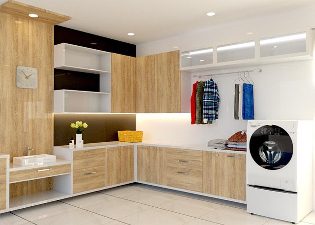 Ý tưởng thiết kế không gian giặt “bắt mắt” mà vẫn cực chất - Ảnh 4.