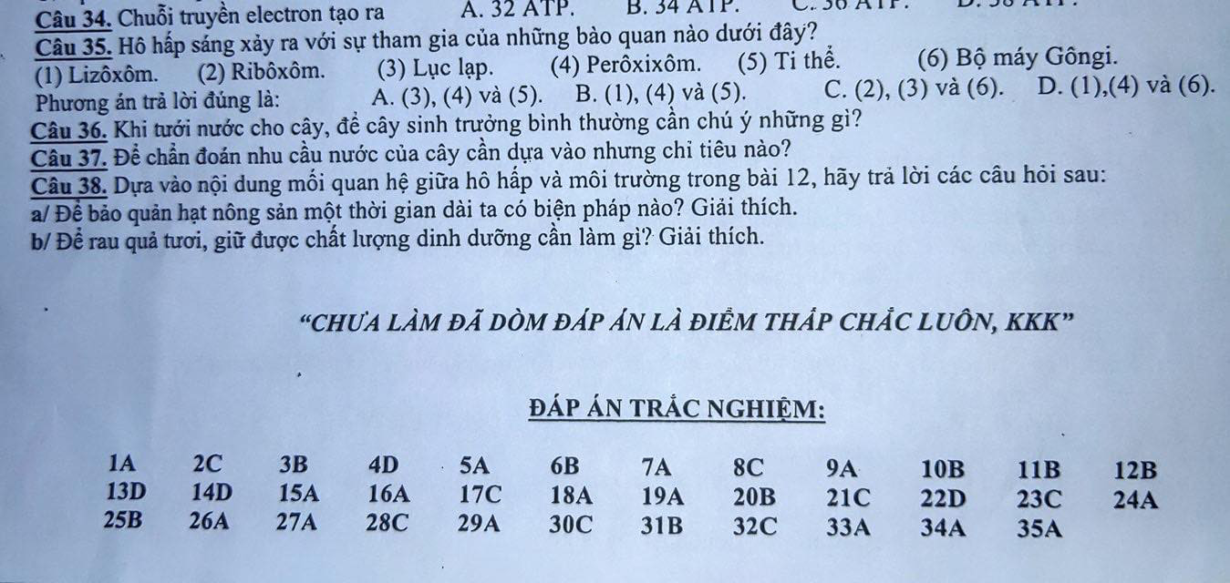 Đề cương ôn tập được đính kèm cả đáp án, nhưng chỉ với 1 câu nói của cô không học sinh nào dám ngó - Ảnh 1. Đề cương ôn tập được đính kèm cả đáp án, nhưng chỉ với 1 câu nói của cô không học sinh nào dám ngó - Ảnh 1.