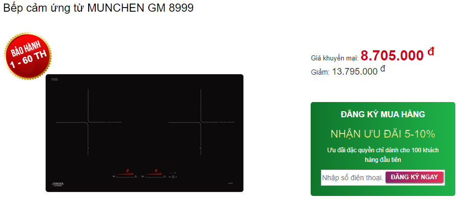Cuối năm, bếp từ Munchen loạn giá, chênh lệch nhau tới cả chục triệu đồng - Ảnh 7. Cuối năm, bếp từ Munchen loạn giá, chênh lệch nhau tới cả chục triệu đồng - Ảnh 7.