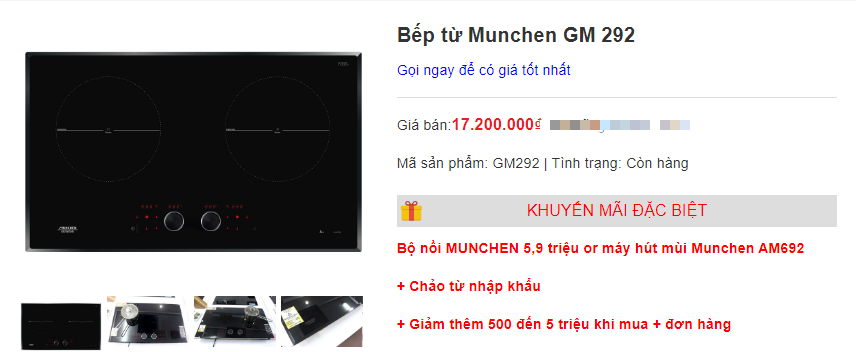 Cuối năm, bếp từ Munchen loạn giá, chênh lệch nhau tới cả chục triệu đồng - Ảnh 5. Cuối năm, bếp từ Munchen loạn giá, chênh lệch nhau tới cả chục triệu đồng - Ảnh 5.
