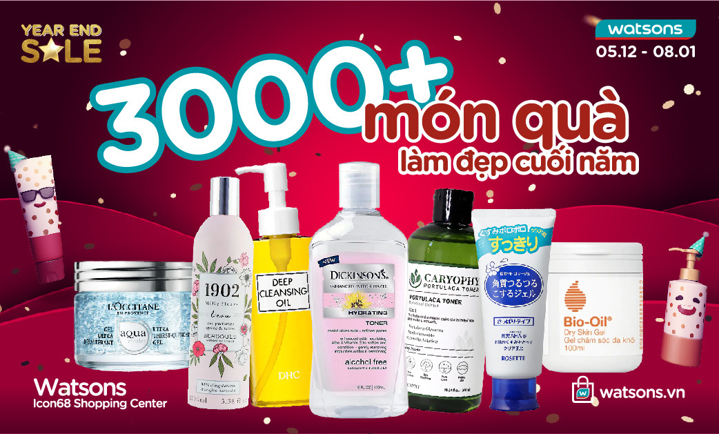 Đón Year End Sale hoành tráng tại Watsons với loạt thương hiệu chanh sả - Ảnh 1.