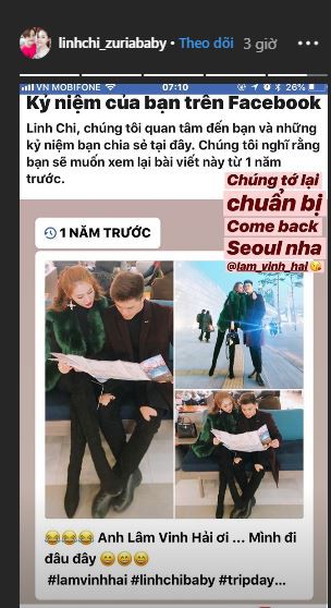 Phớt lờ sự nổi giận của cư d&acirc;n mạng, Linh Chi khoe sắp đi du lịch H&agrave;n Quốc với L&acirc;m Vinh Hải  - Ảnh 3.