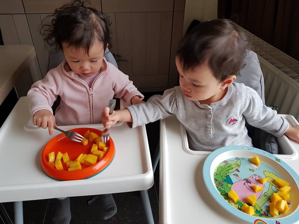 Mẹ Việt tại Bỉ chia sẻ trọn bộ bí kíp mẹ nào cũng muốn biết về hành trình cho hai bé sinh đôi ăn dặm, 15 tháng đã tự xúc thìa ăn ngon lành - Ảnh 9. Mẹ Việt tại Bỉ chia sẻ trọn bộ bí kíp mẹ nào cũng muốn biết về hành trình cho hai bé sinh đôi ăn dặm, 15 tháng đã tự xúc thìa ăn ngon lành - Ảnh 9.
