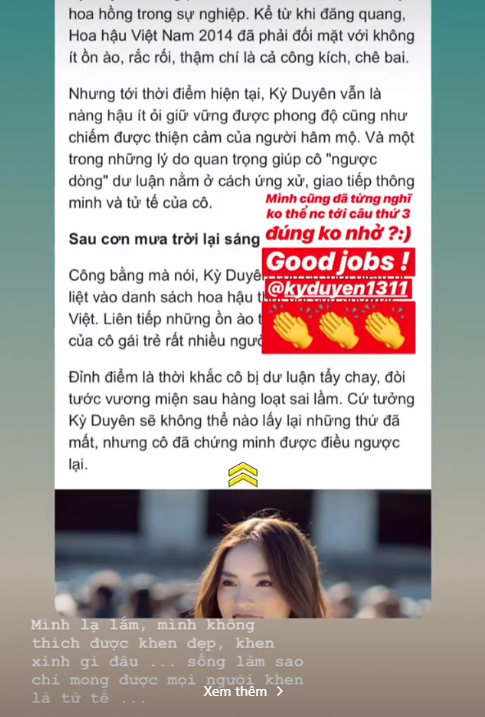 Phụ nữ ai cũng mong được khen xinh đẹp nhưng Hoa hậu Kỳ Duy&ecirc;n lại chỉ muốn điều n&agrave;y  - Ảnh 1.