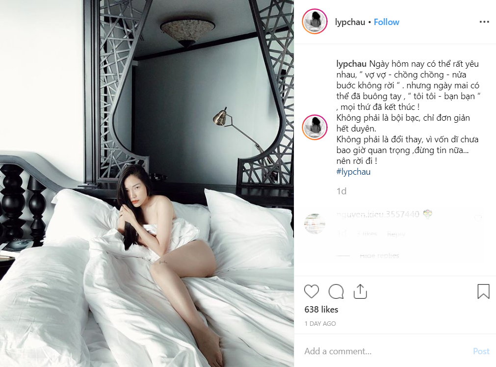 1 tháng sau lùm xùm với Lâm Vinh Hải, Lý Phương Châu bất ngờ lên tiếng: Không phải là bội bạc, chỉ đơn giản hết duyên - Ảnh 1. 1 tháng sau lùm xùm với Lâm Vinh Hải, Lý Phương Châu bất ngờ lên tiếng: Không phải là bội bạc, chỉ đơn giản hết duyên - Ảnh 1.