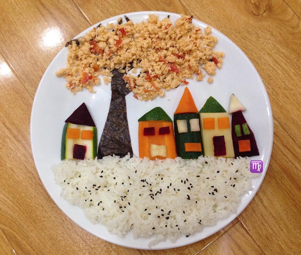 Ngưỡng mộ mẹ 8x làm những đĩa cơm đẹp như mơ cho con khiến cộng đồng mạng dậy sóng - Ảnh 3. Ngưỡng mộ mẹ 8x làm những đĩa cơm đẹp như mơ cho con khiến cộng đồng mạng dậy sóng - Ảnh 3.