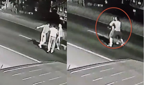 Clip: Nam thanh ni&ecirc;n cởi trần bế bạn g&aacute;i ra đường chờ &ocirc; t&ocirc; t&ocirc;ng để c&ugrave;ng chết g&acirc;y phẫn nộ - Ảnh 3.