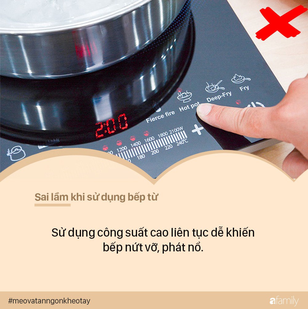 Sai lầm khi sử dụng bếp từ khiến - Ảnh 2. Sai lầm khi sử dụng bếp từ khiến - Ảnh 2.