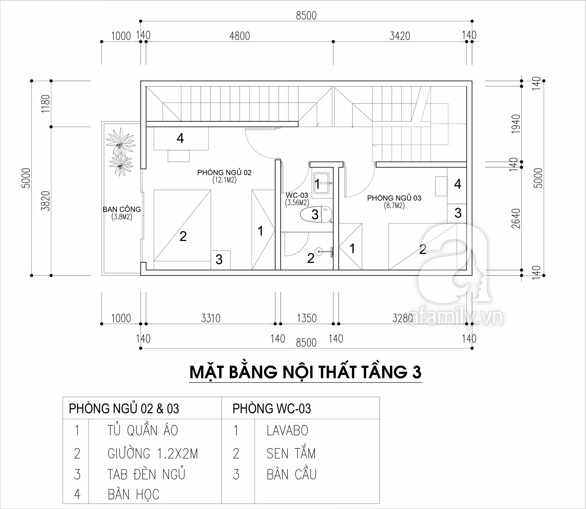 Tư vấn thiết kế nh&agrave; cho gia đ&igrave;nh 6 th&agrave;nh vi&ecirc;n tr&ecirc;n mảnh đất 8,5x5m - Ảnh 3.