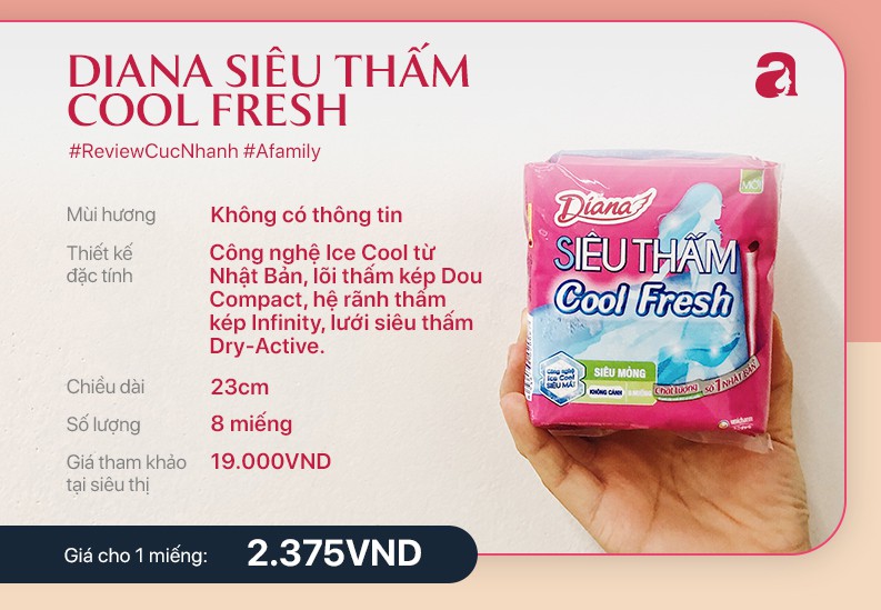 Review băng vệ sinh Diana cool fresh - Ảnh 2.