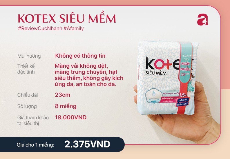 Review băng vệ sinh Kotex si&ecirc;u mềm - Ảnh 3.
