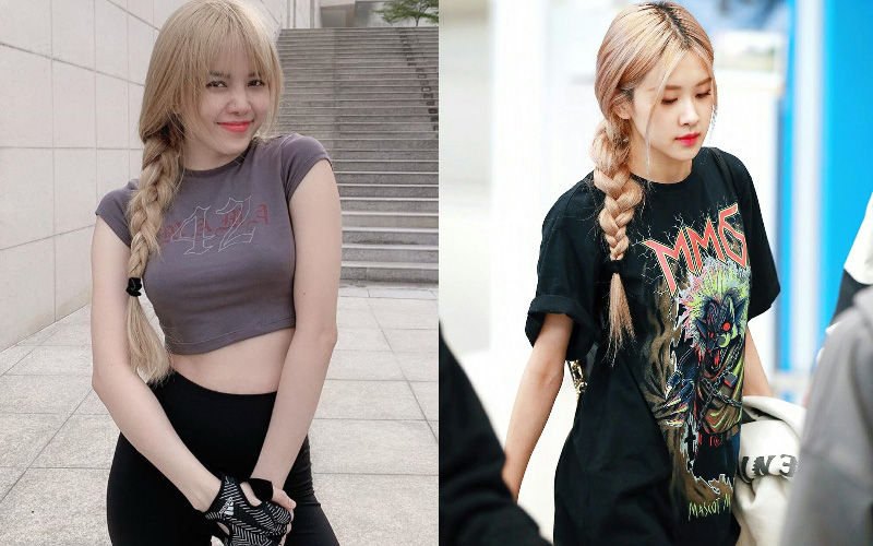 Sau Lisa, Thiều Bảo Tr&acirc;m lại chuyển phỏm học hỏi style của Ros&eacute;: Chi h&agrave;ng chục triệu mua gi&agrave;y giống em iu, copy cả kiểu t&oacute;c - Ảnh 8.