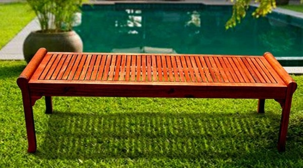 ghe go san vuon 13 Tô điểm sân vườn bằng ghế gỗ mộc mạc, giản đơn